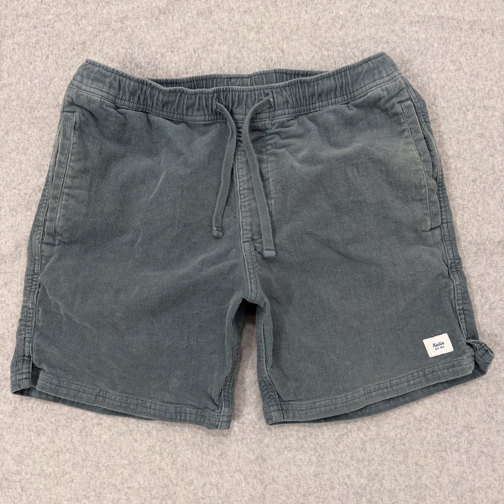 Katin Shorts Mens S Blue Corduroy 6"